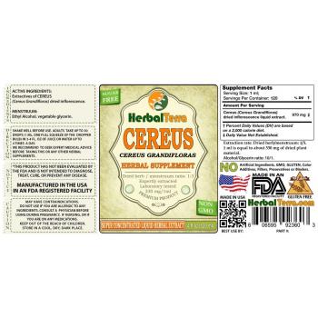 Night Blooming Cereus (Cereus Grandifloras) Tincture, Dried Inflorescence Liquid Extract