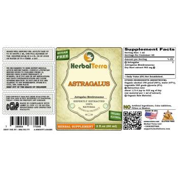Astragalus (Astragalus membranaceus) Tincture, Organic Dried Root Liquid Extract