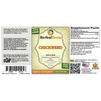 Chickweed (Stellaria Media) Tincture, Organic Dried above-ground parts Liquid Extract