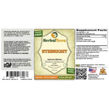 Eyebright (Euphrasia Officinalis) Tincture, Organic Dried Herb Liquid Extract