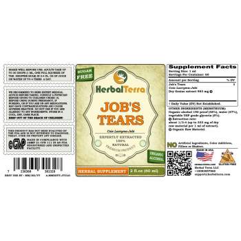 Job's Tears (Coix Lacryma-Jobi) Tincture, Organic Dried Grains Powder Liquid Extract