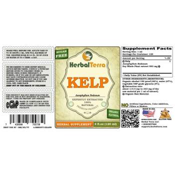 Kelp (Ascophyllum Nodosum) Tincture, Certified Organic Dry Whole Plant Liquid Extract