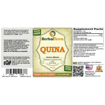 Quina (Cinchona Officinalis) Tincture, Dried Bark Liquid Extract