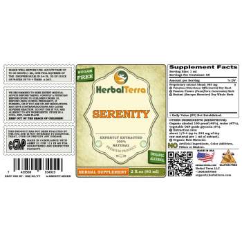 Serenity Herbal Formula, Certified Organic Valerian Root, Passion Flower Herb, Brahmi Whole Herb Liquid Extract