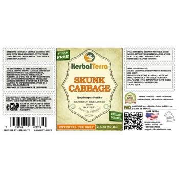 Skunk Cabbage (Symplocarpus Foetidus) Tincture, Dried Roots Liquid Extract