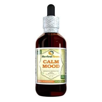 Calm Mood Herbal Formula, and Wildcrafted Lemon Balm Leaf, Valerian Root, Saint John's Wort Herb Liquid Extract