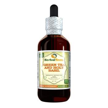 Green Tea And Holy Basil Herbal Formula, and Wildcrafted Green Tea Leaf, Holy Basil Leaf Liquid Extract