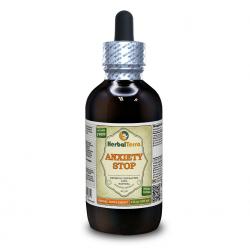 Anxiety Stop Herbal Formula, Certified Organic and Wildcrafted Kava Kava Root, Valerian Root, Passion Flower Herb Liquid Extract