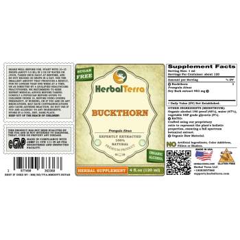 Buckthorn (Frangula alnus) Tincture, Dried Bark Liquid Extract