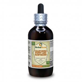 California Poppy and Hawthorn Herbal Formula, California Poppy Aerial Parts and Hawthorn Leaves and Flowers Liquid Extract