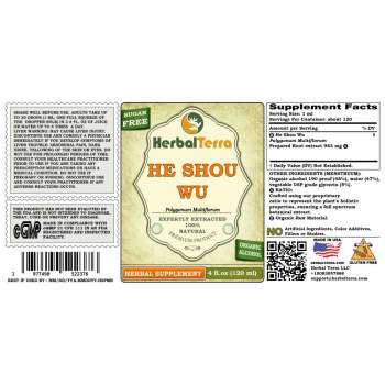 He Shou Wu, Fo Ti (Polygonum Multiflorum) Tincture, Dried Prepared Root Powder Liquid Extract
