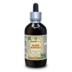 Sleep Support Herbal Formula, Certified Organic or Wild Harvested Valerian, Wild Lettuce, Blue Vervain, Hops Liquid Extract
