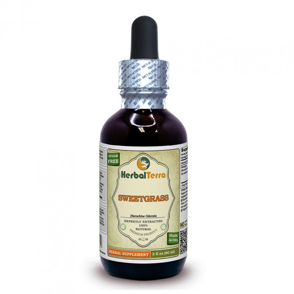 Sweetgrass (Hierochloe Odorata) Tincture, Dried Braids Liquid Extract