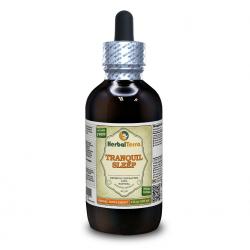 Tranquil Sleep Herbal Formula, Certified Organic Rhodiola Root, Valerian Root, Chamomile Flower Liquid Extract