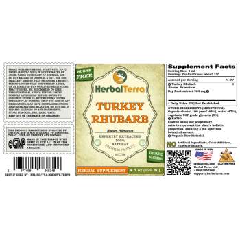 Turkey rhubarb (Rheum palmatum) Tincture, Dried Roots Liquid Extract