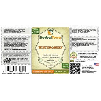 Wintergreen (Gaultheria procumbens) Tincture, Dried Leaf Powder Liquid Extract