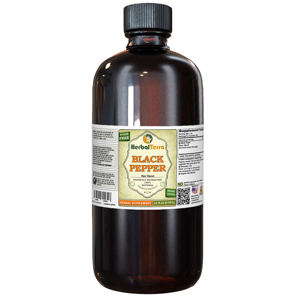 Black Pepper (Piper Nigrum) Tincture, Dried Fruit Liquid Extract