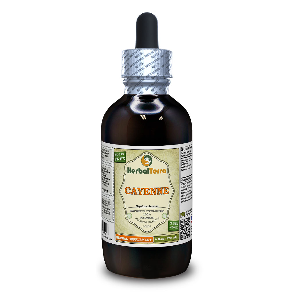 Cayenne (Capsicum Annuum) Tincture, Organic Dried Fruit Liquid Extract