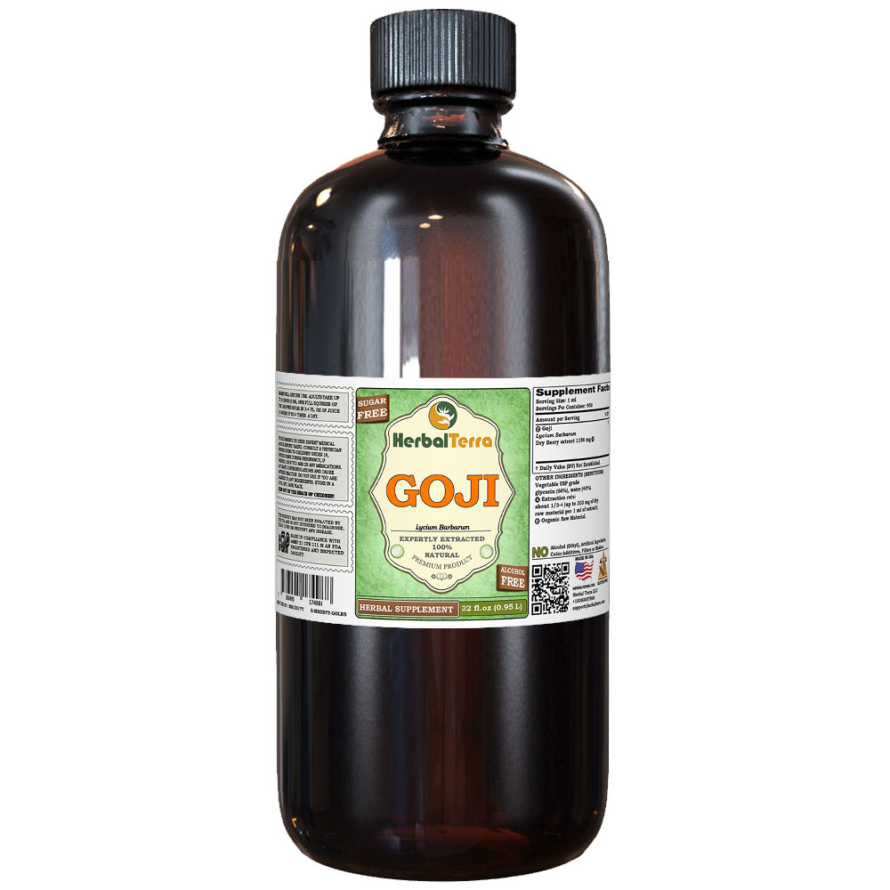 Goji (Lycium Barbarum) Tincture, Certified Organic Dried Berry Liquid Extract - Picture 7 of 7