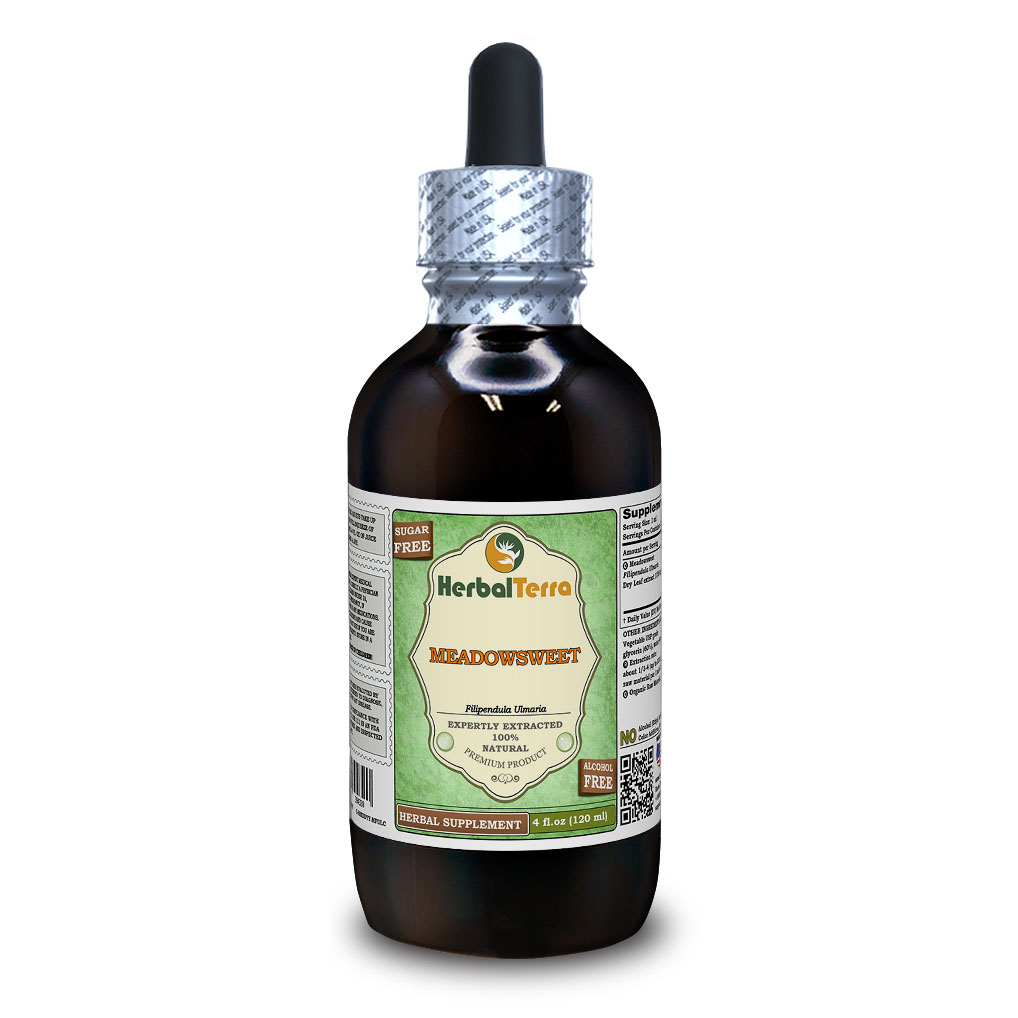 Meadowsweet (Filipendula Ulmaria) Tincture, Organic Dried Leaf Liquid Extract