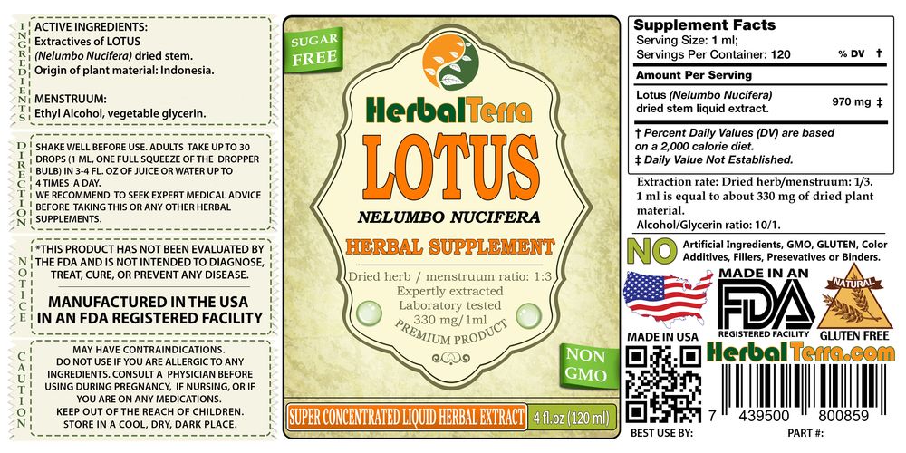 Lotus, Xi Xin (Nelumbo Nucifera) Dried Stem Liquid Extract