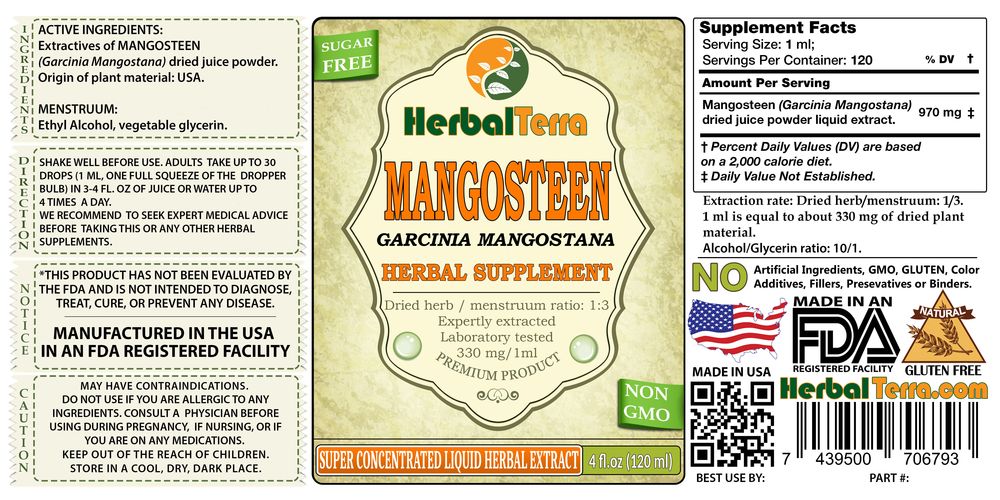 Mangosteen, Leaf Cabbage (Garcinia Mangostana) Dried Juice Powder Liquid Extract